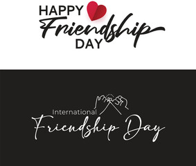 International Friendship Day card. Vector, Vector illustration of Happy friendship day concept, Happy international friendship day typography vector illustration, Happy International Friendship Day 