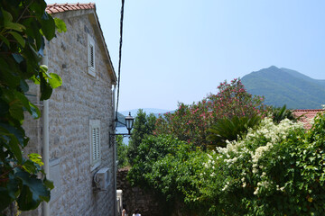 Quaint Stone House and Lush Mediterranean Garden with Sea View in Perast, Montenegro