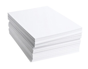 Stack of White Printer Paper Sheets &ndash; Slightly Fanned &ndash; PNG Transparent Background