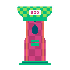 Punching ball boxing illustration of test your strength carnival game where a player hits punch a target displaying score