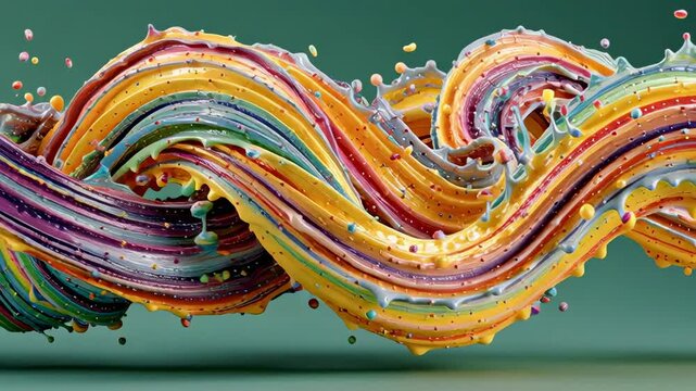 Vibrant Colors of Paint Splashing in Motion Captured in a Frozen Frame for Dynamic Art and Creativity