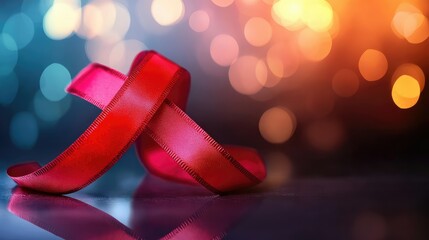 style hiv red ribbon