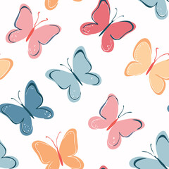Butterfly Pattern – Hand Drawn Vector Illustration