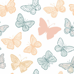 Butterfly Pattern – Hand Drawn Vector Illustration