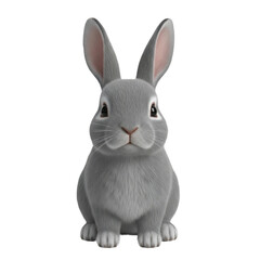 Fototapeta premium Cute Gray Bunny Digital Art