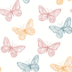 Butterfly Pattern – Hand Drawn Vector Illustration