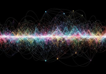 Fototapeta premium Abstract Flow: Global Goods Network - Interconnectedness, global trade, supply chain, data flow, network visualization. Symbolizes the movement and exchange of goods across the world