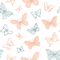 Butterfly Pattern – Hand Drawn Vector Illustration