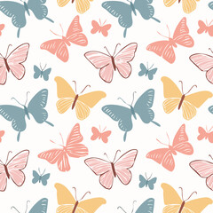 Butterfly Pattern – Hand Drawn Vector Illustration