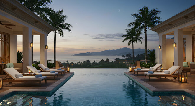 hotel room lux spa pool
