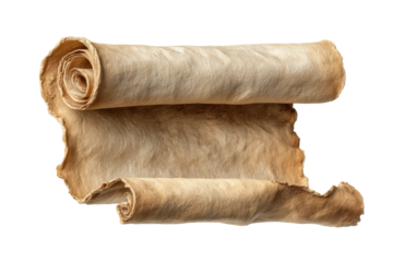 PNG Ancient scroll with rolled edges on transparent background