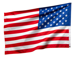 Fototapeta premium The vibrant Stars and Stripes proudly wave, embodying the spirit of American freedom and unity.