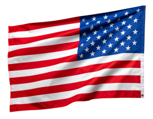 The vibrant Stars and Stripes proudly wave, embodying the spirit of American freedom and unity.