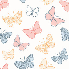 Butterfly Pattern – Hand Drawn Vector Illustration