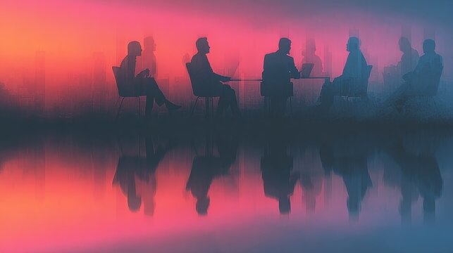 Business Team Building collaboration leadership Elegant Award Trophy on Minimal Background