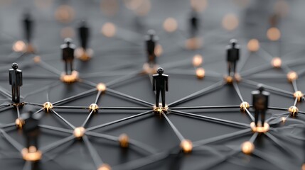 Business Team Building collaboration leadership Minimalistic Award Trophy on White Background