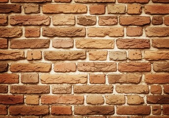 Obraz premium Rustic Brown Brick Wall Texture - A background featuring a rustic brown brick wall texture, symbolizing strength, history, durability, aged beauty, and urban architecture