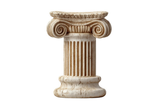PNG Ancient ionic column capital with scrolls on black background