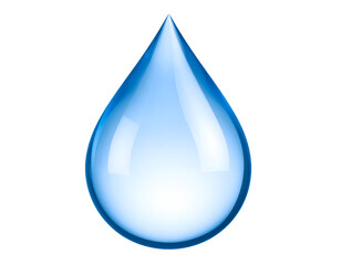 A pristine blue water droplet gracefully reflects light, symbolizing purity and essential hydration.