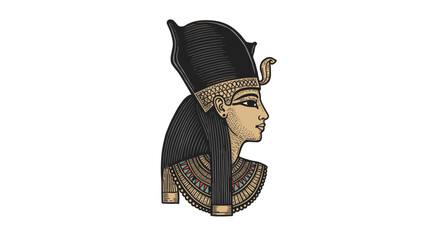 Ancient egyptian queen vector illustration for historical and cultural designs