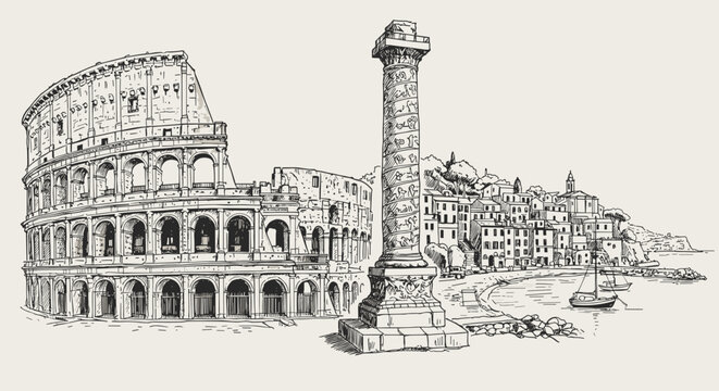 Ancient Rome Drawing Images – Browse 69,458 Stock Photos, Vectors, and ...
