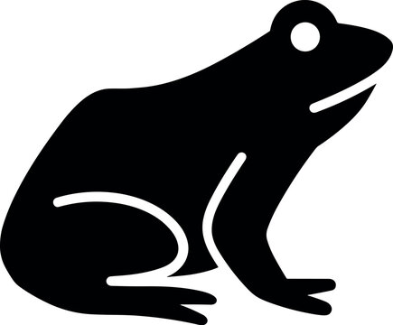 Toad vector black silhouette print design