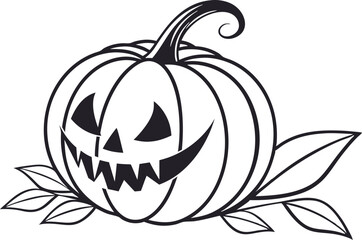 Halloween Pumpkin Illustration for Holiday and Party Designs. High Quality Halloween Pumpkin for Seasonal Creative Projects. Spooky Halloween Pumpkin Artwork for Digital and Print Media