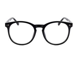 Contemporary black eyewear with a distinctive round frame design for clear and stylish vision