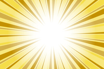 Sunburst Background. Summer Backdrop. Radius Cartoon Pattern Abstract Background. Dijon Yellow Rays Vector Illustration.