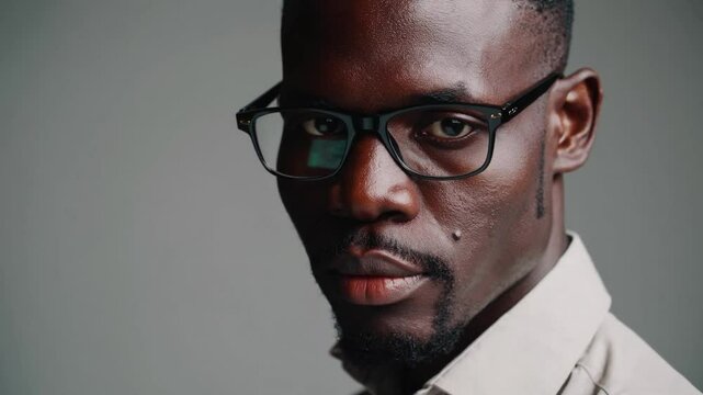 Portrait d&rsquo;un homme &agrave; lunettes au regard affirm&eacute;