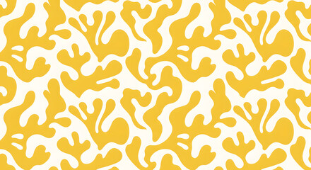 Golden Coral Pattern: A seamless, abstract pattern featuring organic shapes in radiant gold. A visually stunning composition suitable for various design applications.