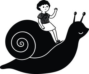 snail on a white background