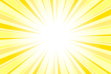 Obraz premium Sunburst Background. Summer Backdrop. Radius Cartoon Pattern Abstract Background. Golden Yellow Rays Vector Illustration.