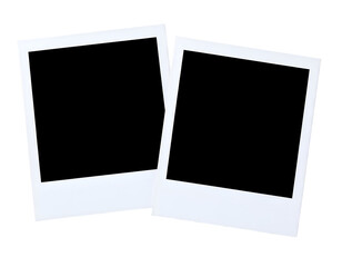 Clean white instant frames present a versatile and nostalgic backdrop for your creative visual storytelling.