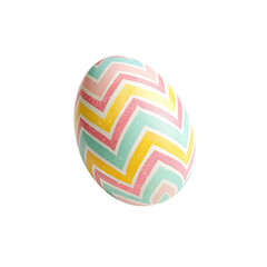 Obraz premium Easter Egg with Pastel Chevron Pattern Festive Celebration Spring Holiday