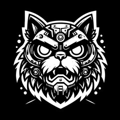 Fototapeta premium cat robot vector illustration
