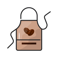Apron icon. apron, uniform, cooking, cafe, barista, garment, protection, workwear. Vector icon illustration
