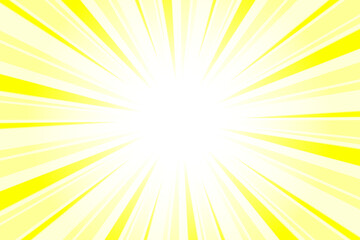 Obraz premium Sunburst Background. Summer Backdrop. Radius Cartoon Pattern Abstract Background. Lemon Yellow Rays Vector Illustration.