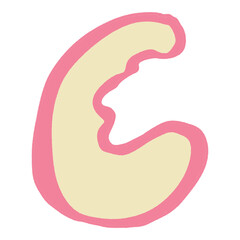 hand drawing unique ugly abjad font