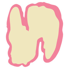 hand drawing unique ugly abjad font