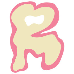 hand drawing unique ugly abjad font