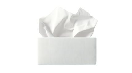 A crisp box of tissues symbolizing comfort during moments of vulnerability ready for use on transparent background