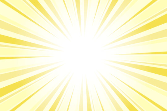 Sunburst Background. Summer Backdrop. Radius Cartoon Pattern Abstract Background. Minion Yellow Rays Vector Illustration.