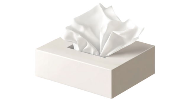A comforting box of tissues a symbol of care ready to wipe away tears and provide solace in on transparent background