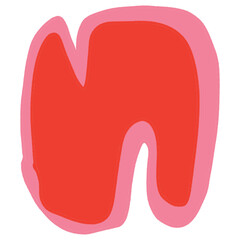 hand drawing unique ugly abjad font