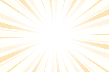 Sunburst Background. Summer Backdrop. Radius Cartoon Pattern Abstract Background. Moccasin Yellow Rays Vector Illustration.