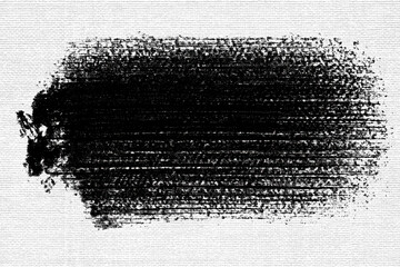 Rough paint smear on textured canvas
