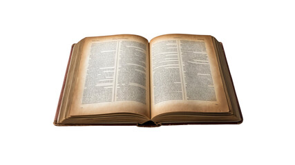 Obraz premium Open Antique Book with Aged Pages and Text