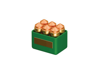 ammo stack icon 3d illustration render