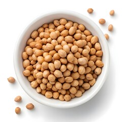 Bowl of Roasted and Salted Peanuts, Delicious Crunchy Snack

